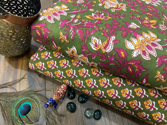 Cotton Printed Two Pc Fabric Set