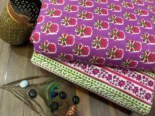 Cotton Printed Two Pc Fabric Set