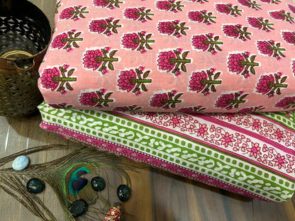 Cotton Printed Two Pc Fabric Set