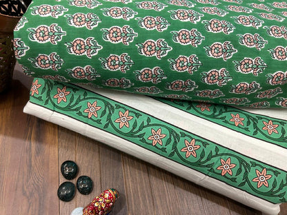 Cotton Printed Two Pc Fabric Set