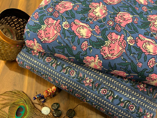 Cotton Printed Two Pc Fabric Set