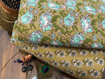 Cotton Printed Two Pc Fabric Set