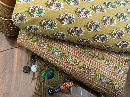 Cotton Printed Two Pc Fabric Set