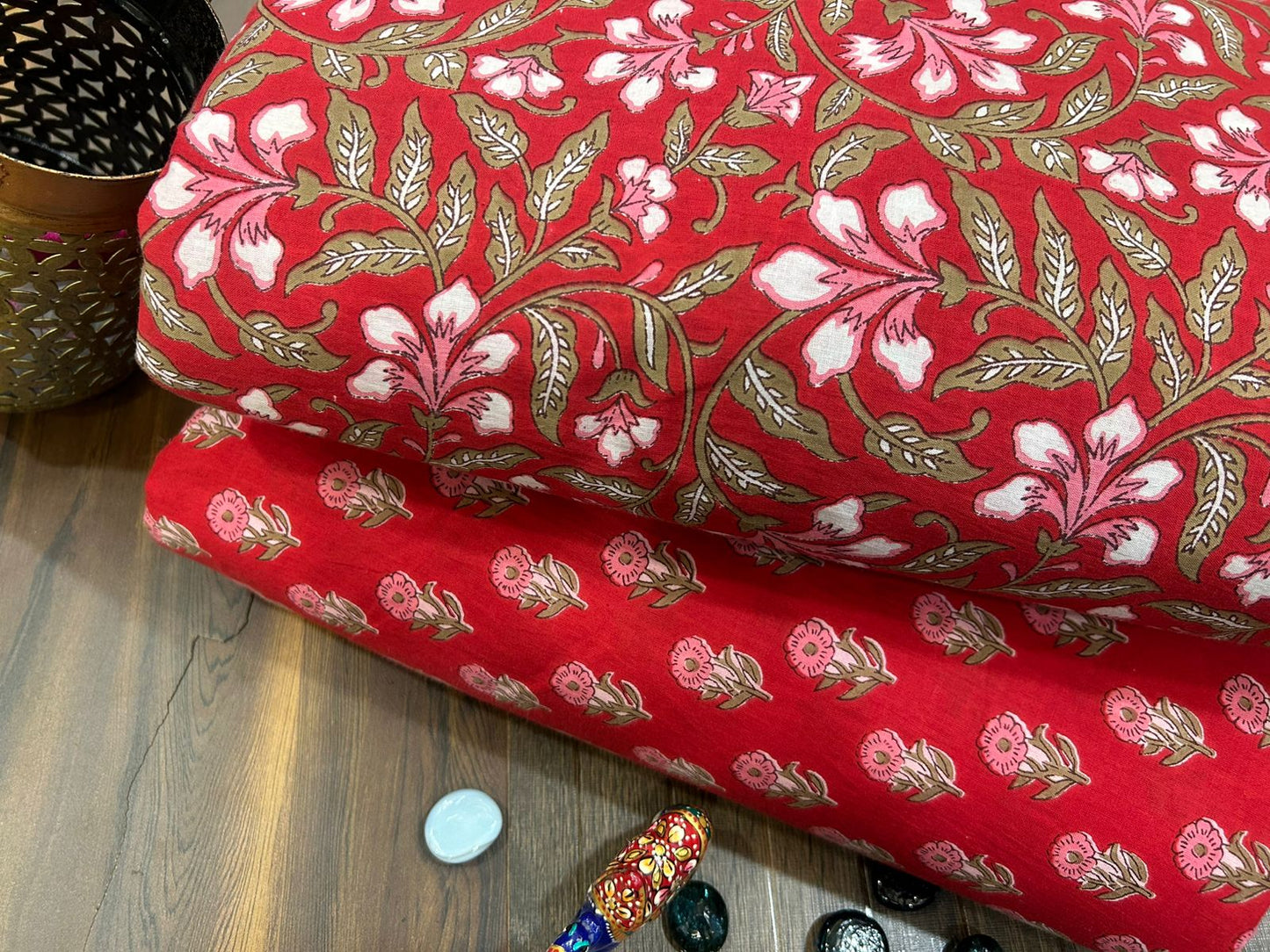 Cotton Printed Two Pc Fabric Set