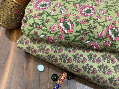 Cotton Printed Two Pc Fabric Set