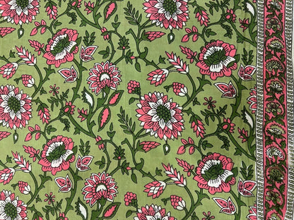 Cotton Printed Two Pc Fabric Set