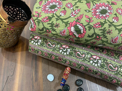 Cotton Printed Two Pc Fabric Set