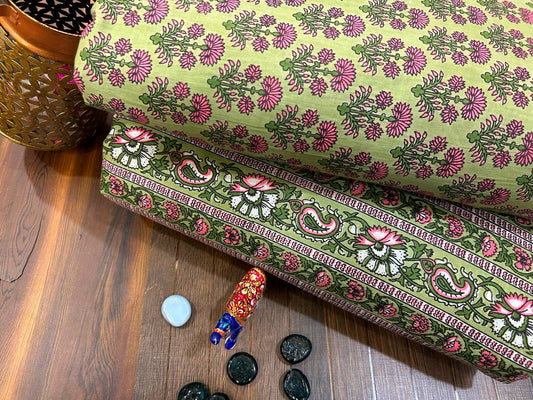 Cotton Printed Two Pc Fabric Set