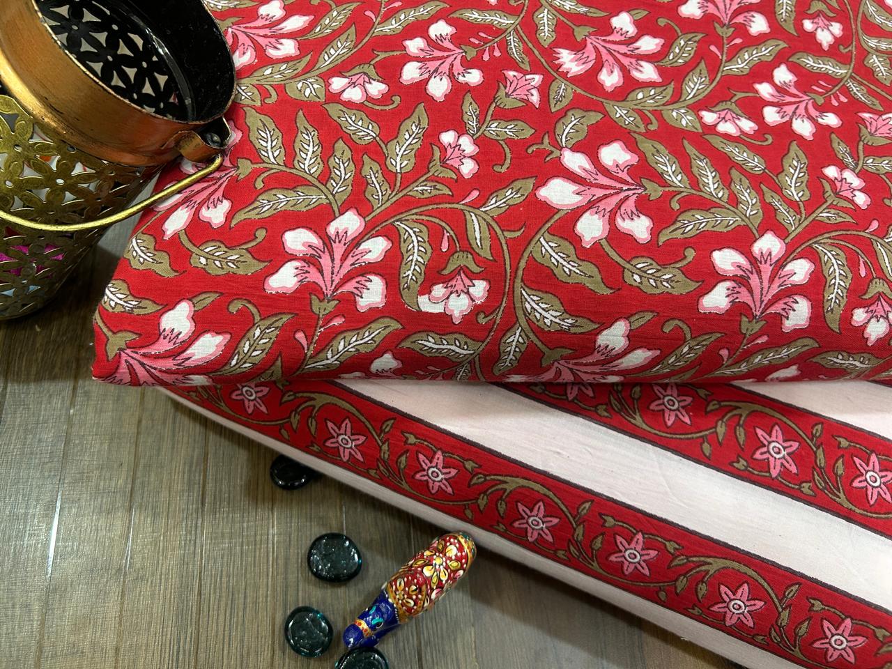 Cotton Printed Two Pc Fabric Set