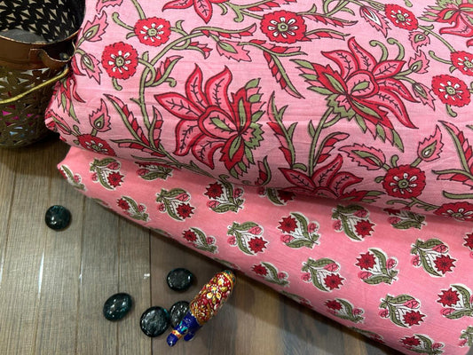 Cotton Printed Two Pc Fabric Set