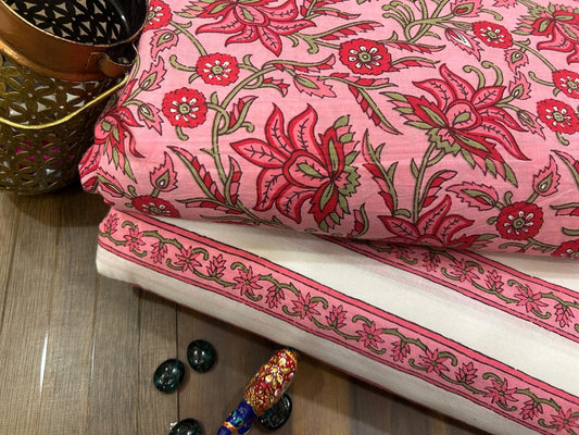 Cotton Printed Two Pc Fabric Set