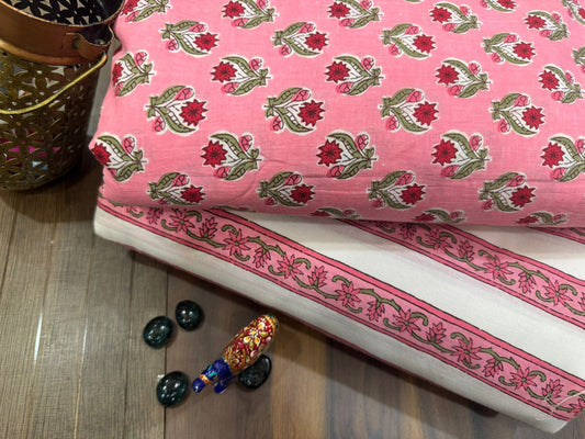 Cotton Printed Two Pc Fabric Set