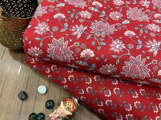 Cotton Printed Two Pc Fabric Set