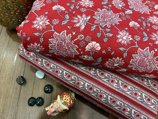 Cotton Printed Two Pc Fabric Set