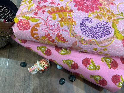 Cotton Printed Two Pc Fabric Set