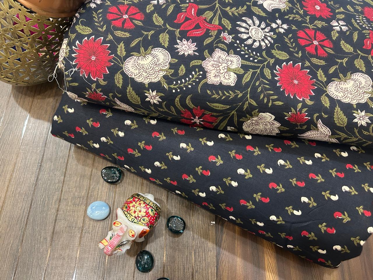 Cotton Printed Two Pc Fabric Set