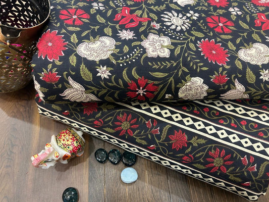 Cotton Printed Two Pc Fabric Set