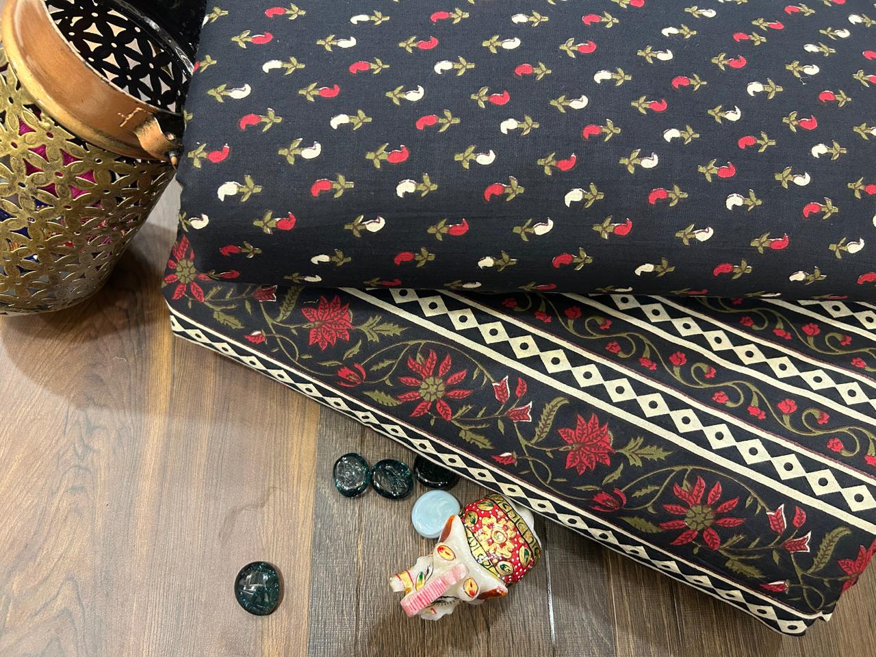 Cotton Printed Two Pc Fabric Set