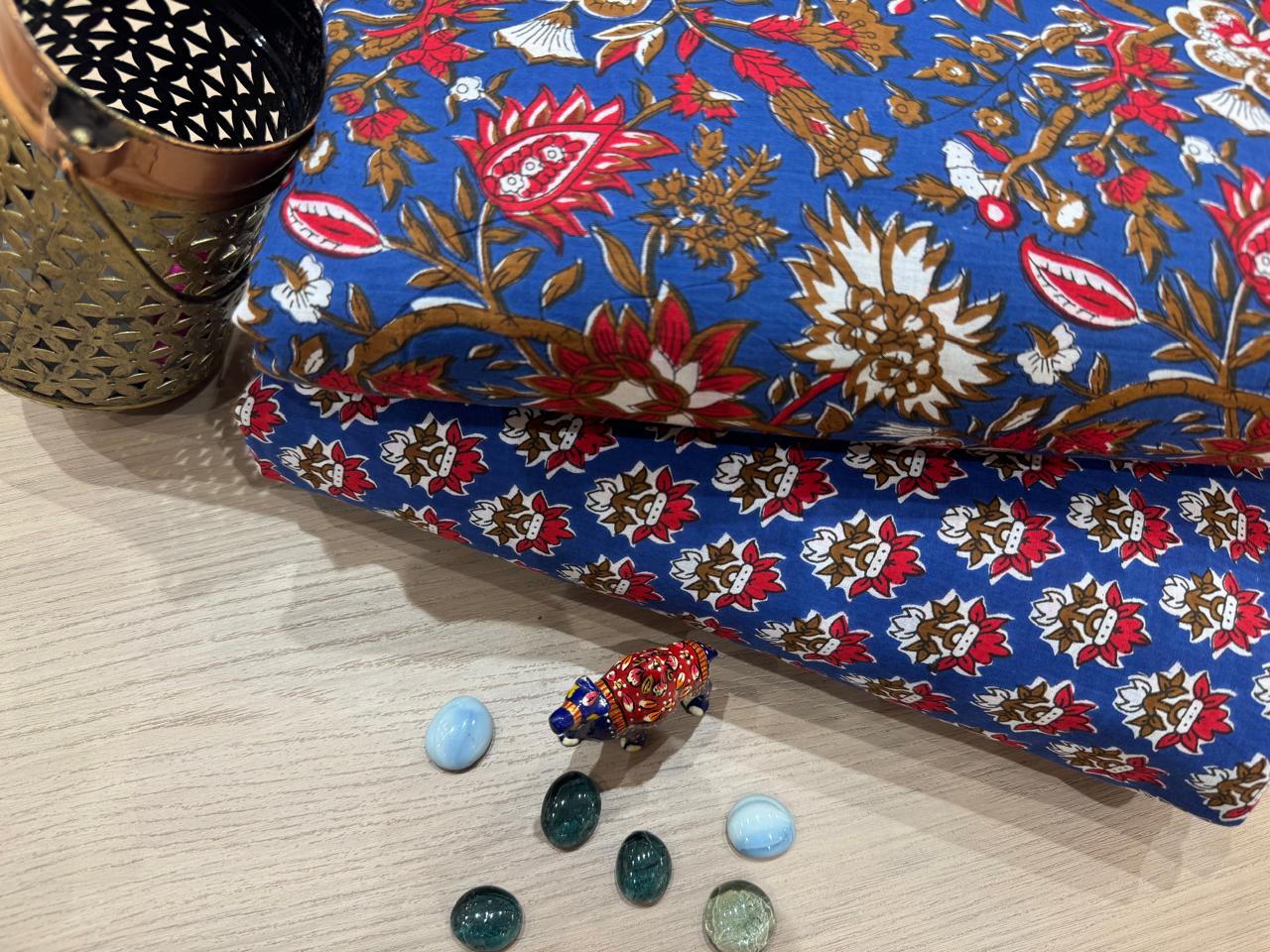 Cotton Printed Two Pc Fabric Set