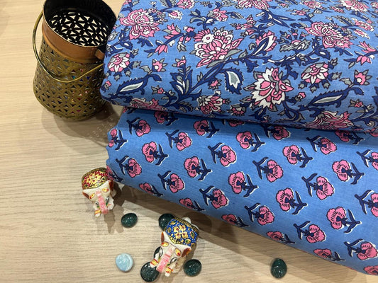 Cotton Printed Two Pc Fabric Set