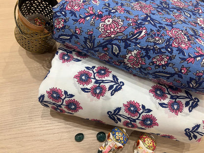 Cotton Printed Two Pc Fabric Set