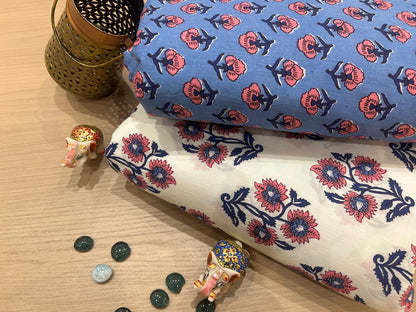 Cotton Printed Two Pc Fabric Set