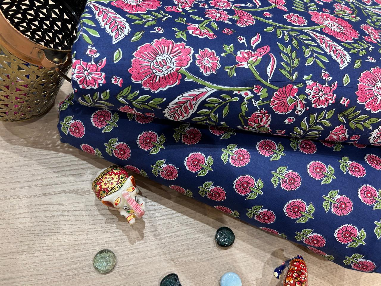 Cotton Printed Two Pc Fabric Set