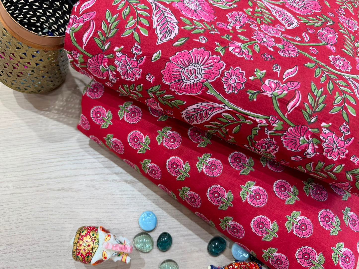 Cotton Printed Two Pc Fabric Set