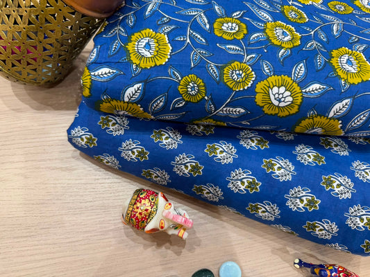 Cotton Printed Two Pc Fabric Set
