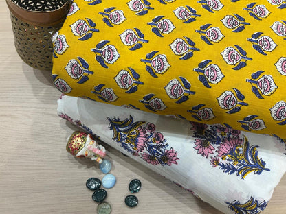 Cotton Printed Two Pc Fabric Set
