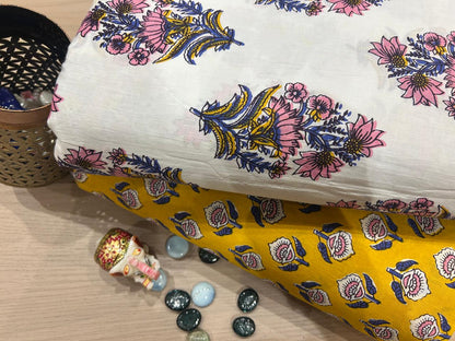 Cotton Printed Two Pc Fabric Set