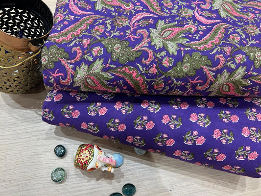 Cotton Printed Two Pc Fabric Set