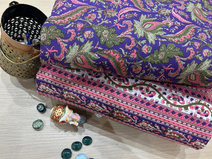 Cotton Printed Two Pc Fabric Set
