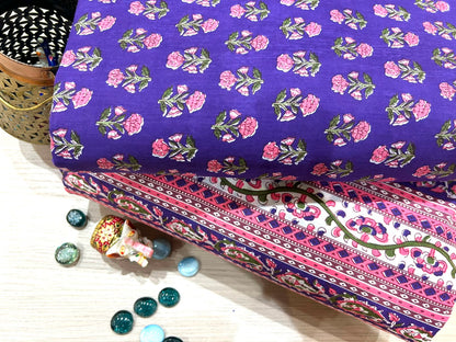Cotton Printed Two Pc Fabric Set