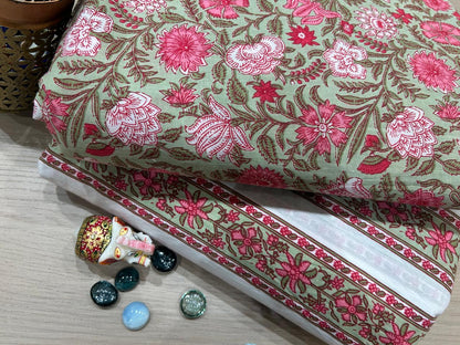 Cotton Printed Two Pc Fabric Set