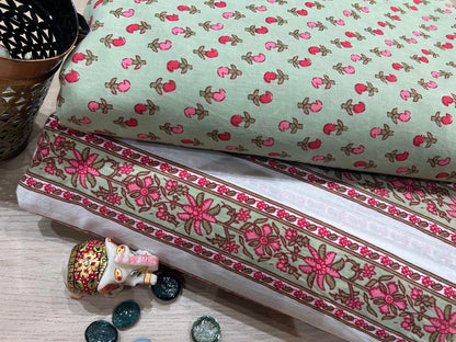 Cotton Printed Two Pc Fabric Set