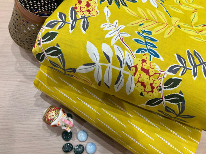 Cotton Printed Two Pc Fabric Set