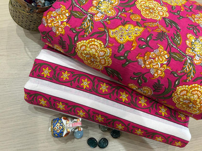 Cotton Printed Two Pc Fabric Set