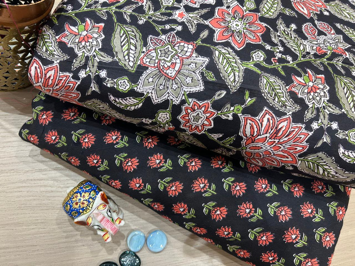 Cotton Printed Two Pc Fabric Set