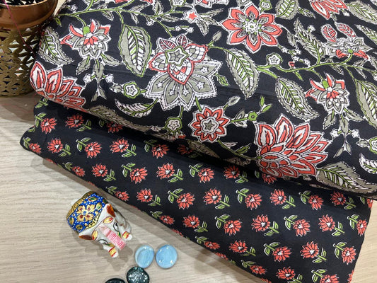 Cotton Printed Two Pc Fabric Set