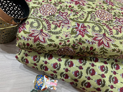 Cotton Printed Two Pc Fabric Set