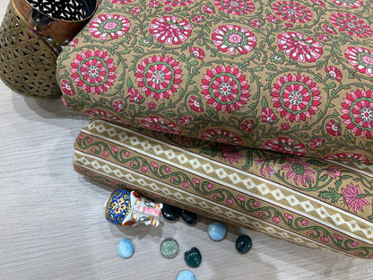 Cotton Printed Two Pc Fabric Set
