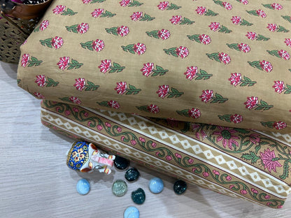 Cotton Printed Two Pc Fabric Set