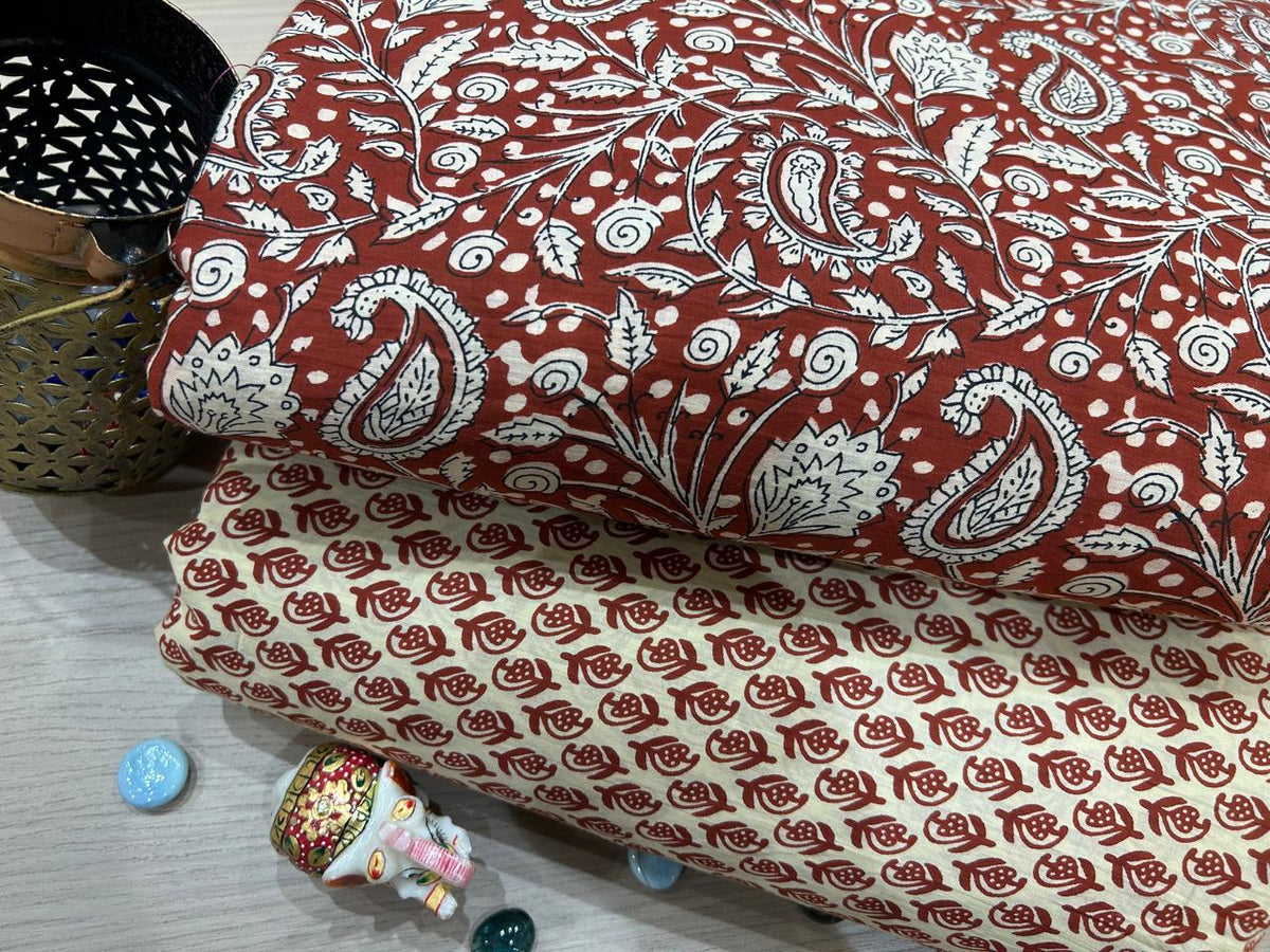 Cotton Printed Two Pc Fabric Set