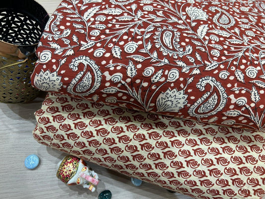 Cotton Printed Two Pc Fabric Set