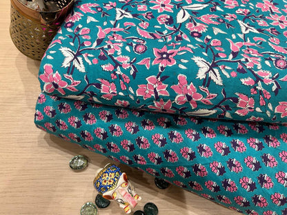 Cotton Printed Two Pc Fabric Set