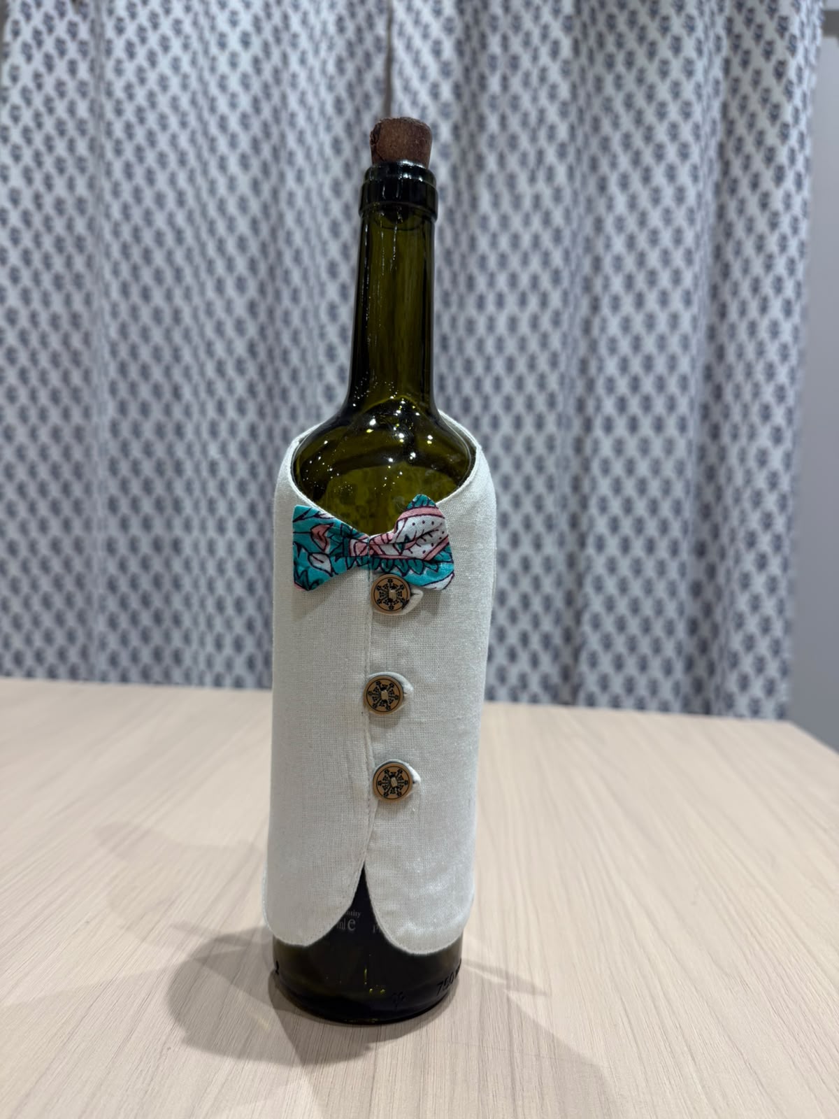 Blue Bow Liquor Bottle Sleeve