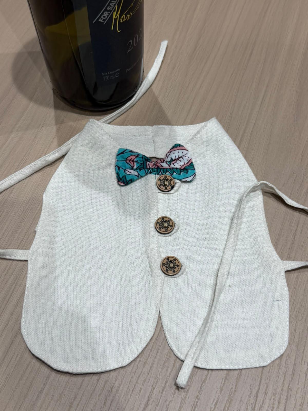 Blue Bow Liquor Bottle Sleeve