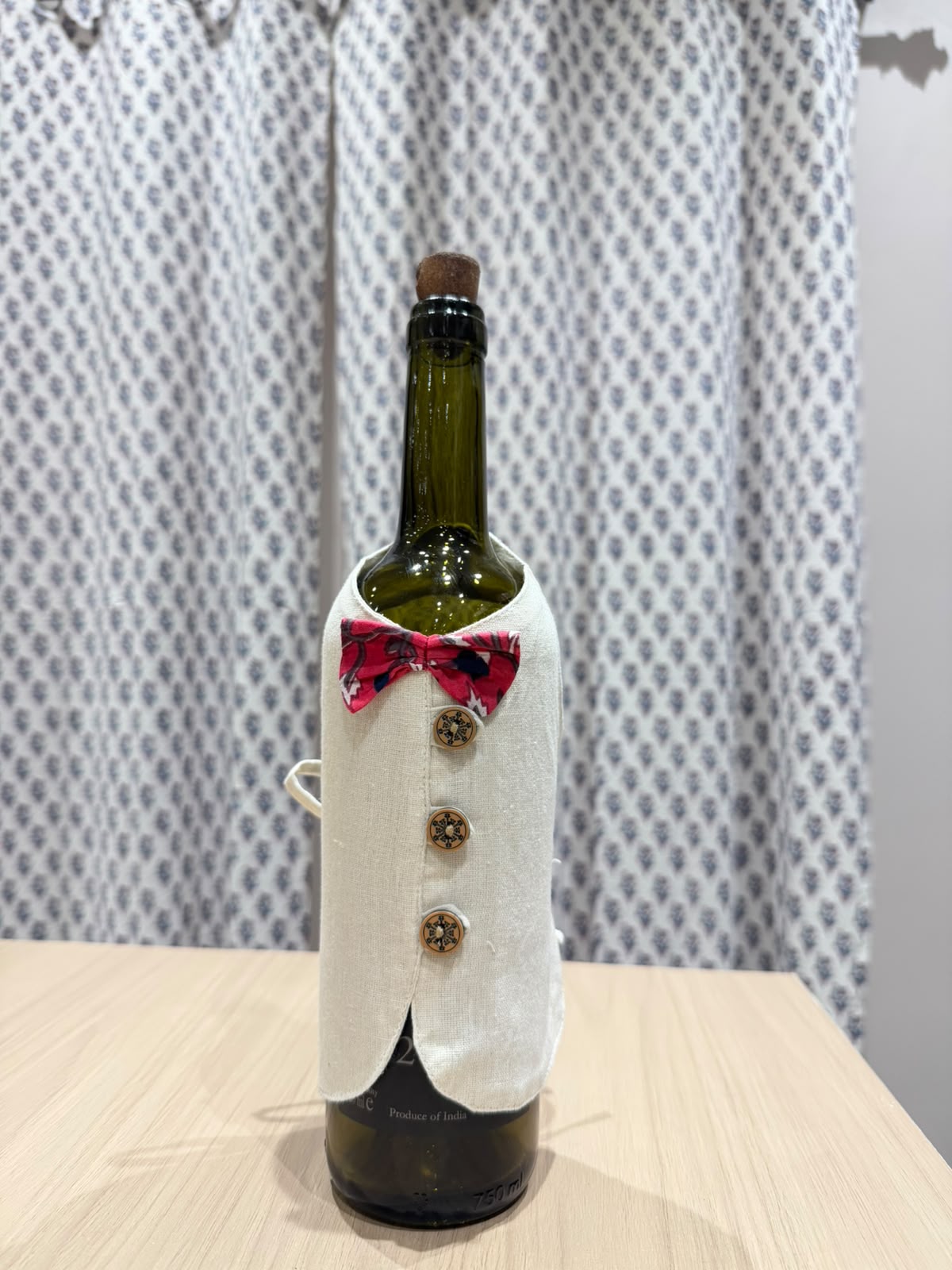 Magenta Bow Liquor Bottle Sleeve