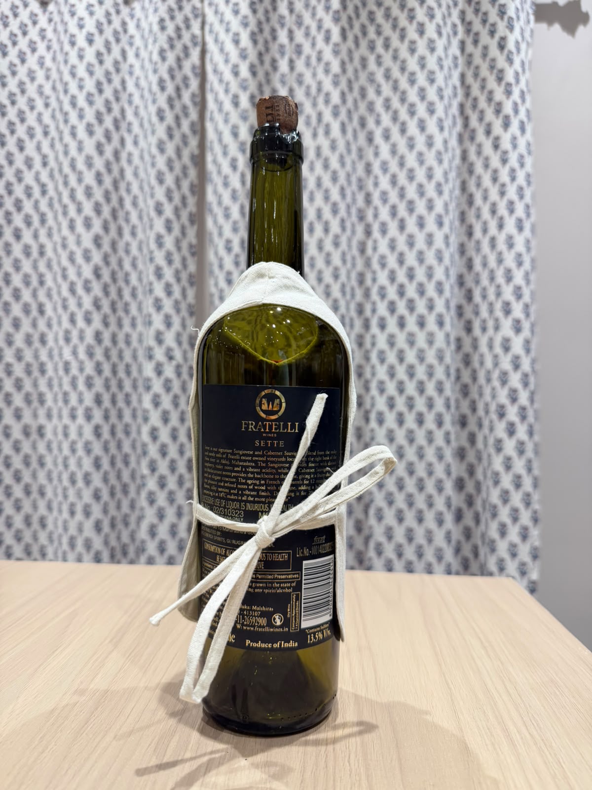 Magenta Bow Liquor Bottle Sleeve